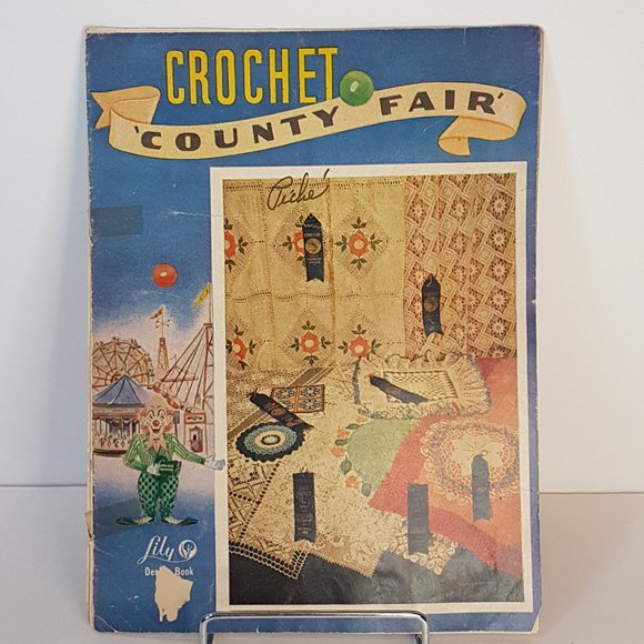 Vintage 1950s Lily Design Book Crochet County Fair Crochet Pattern Book Doily - Picture 2 of 12